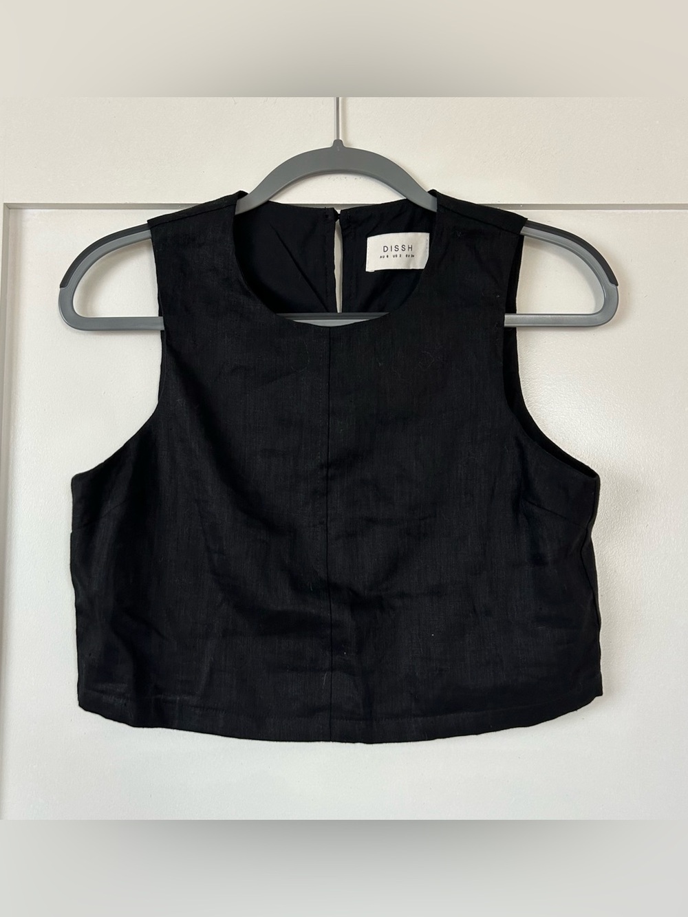 DISSH Linen Tank Top Black Size 2